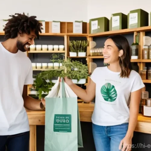 친환경 마케팅 역량 강화를 위한 공부법 - **Prompt Title: "Sustainable Product Showcase"**
    A bright and inviting image featuring a diverse...