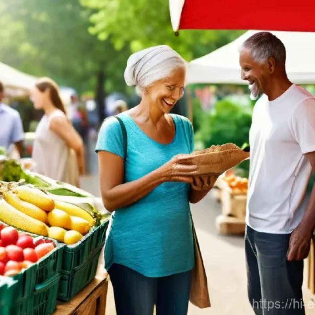 친환경 마케팅 분야 최신 이론 - **Prompt 1: Eco-Conscious Family at a Green Market**
    "A vibrant, sunny scene at an outdoor green...
