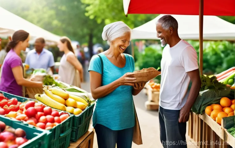 친환경 마케팅 분야 최신 이론 - **Prompt 1: Eco-Conscious Family at a Green Market**
    "A vibrant, sunny scene at an outdoor green...