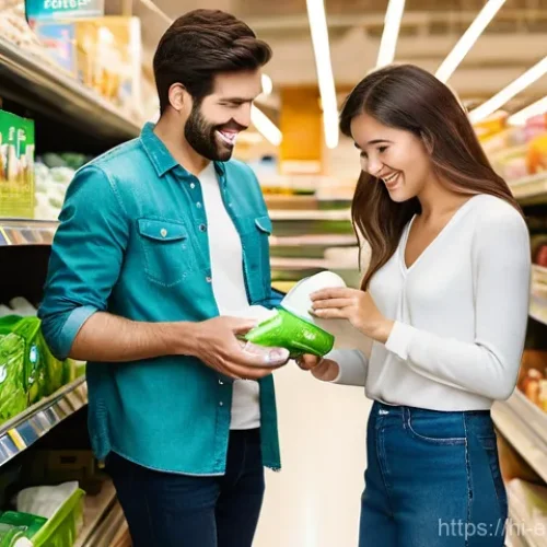 친환경 마케팅 전문가가 되는 방법 - **Prompt:** A diverse group of smiling, multi-generational consumers (adults, young adults, and a ch...