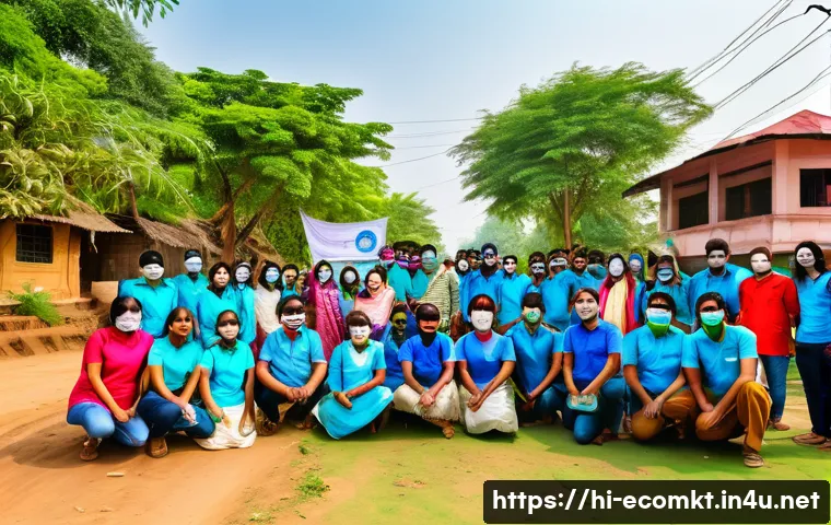 친환경 마케팅 실무 경험을 쌓는 법 - A vibrant community scene in an Indian village where diverse local people actively participate in a ...